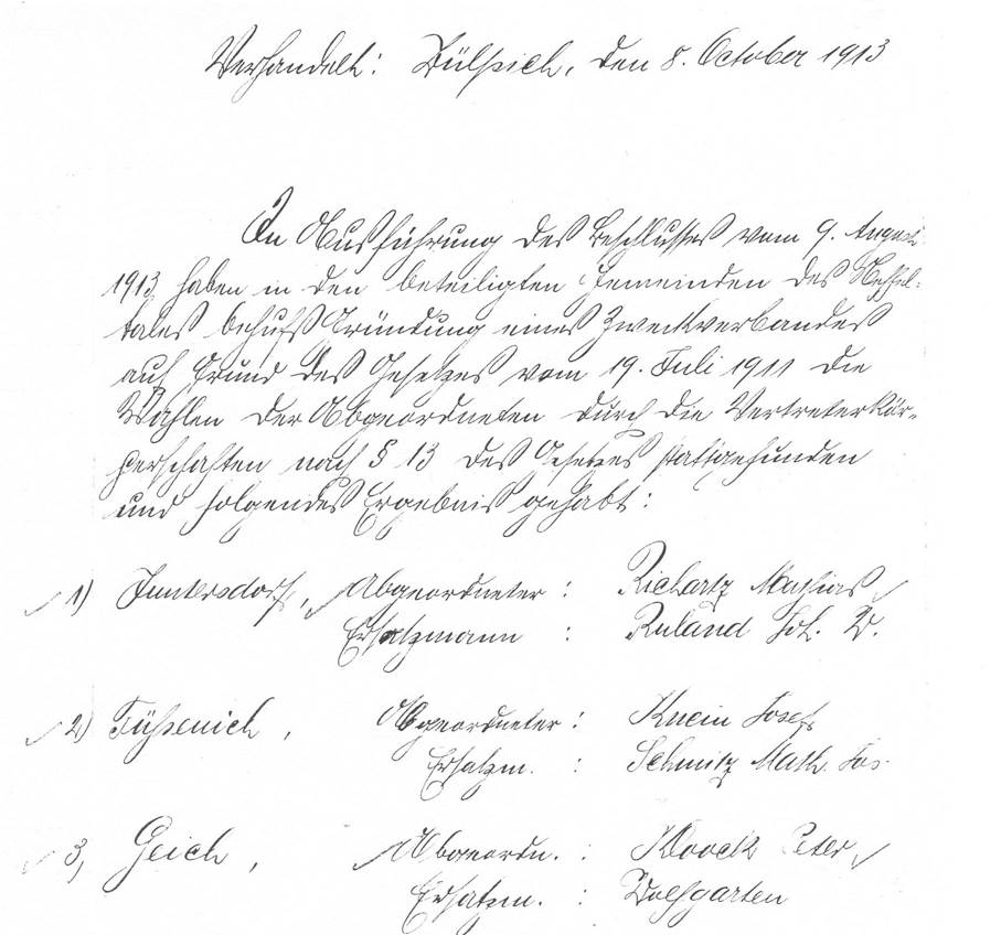 Chronik Gründungsprotokoll Chronik Gründungsprotokoll